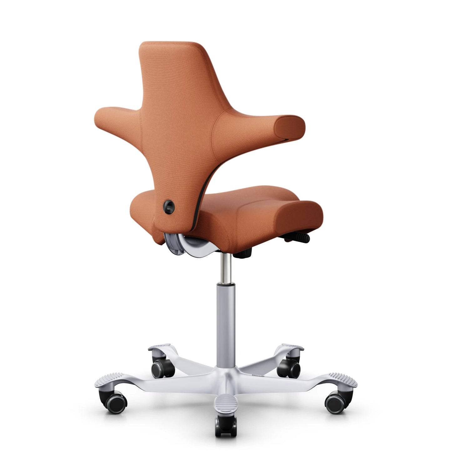 HAG Capisco 8106 - SC63102 Terracota / Silber / 200 mm / Rollen für Hartböden