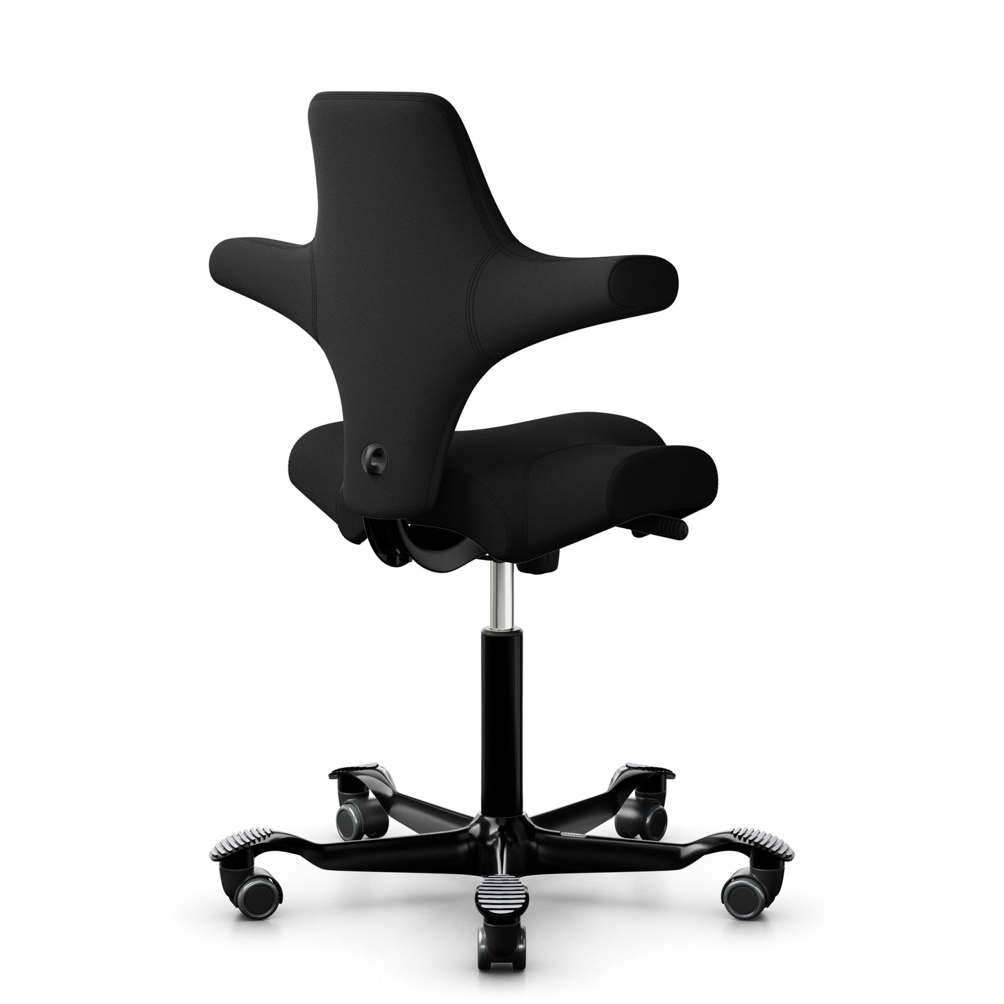 HÅG Capisco 8106 - EXR009 Schwarz / Schwarz / 200 mm / Rollen für Hartböden