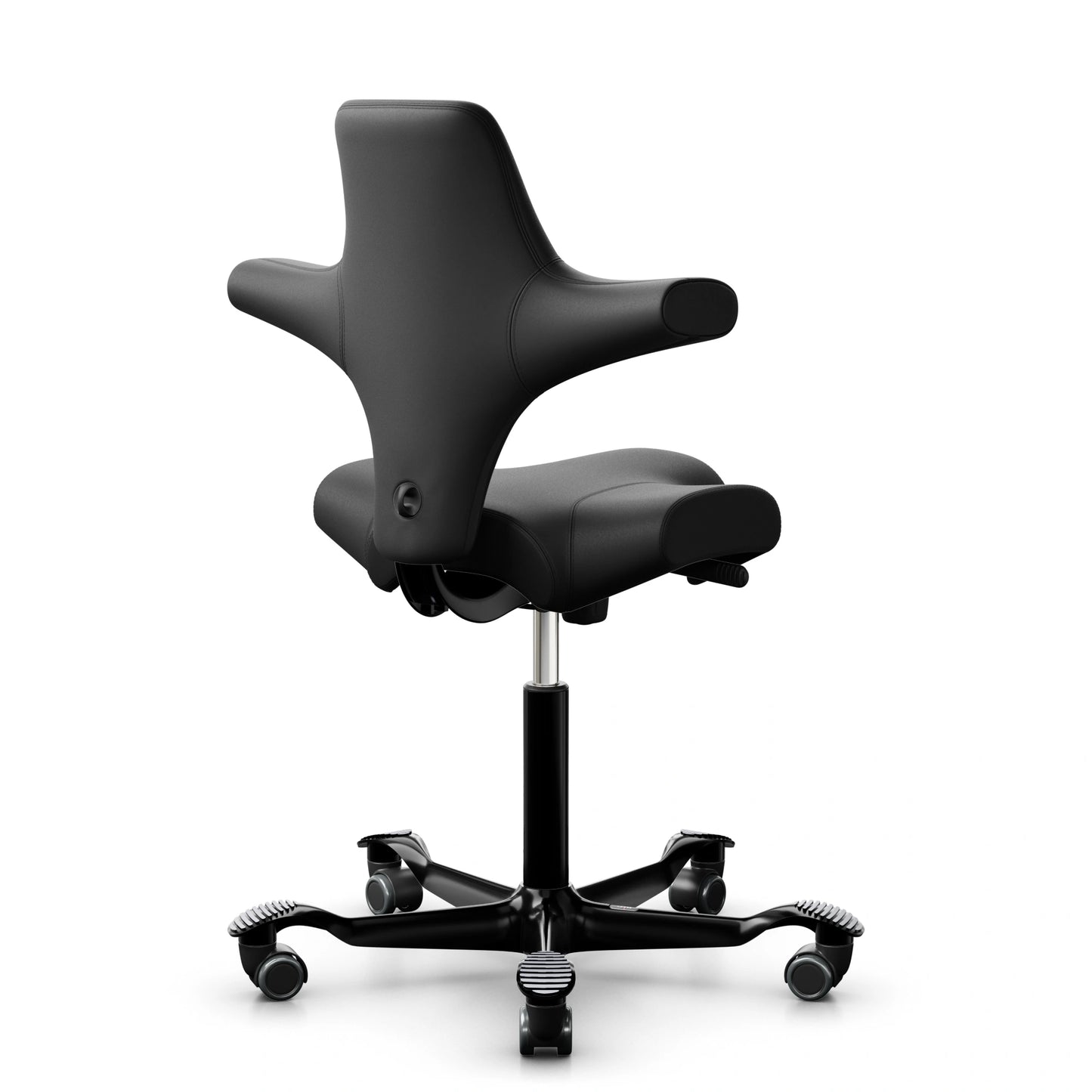 HAG Capisco 8106 - PU215816 Black (Synthetic Leather) / Black / 200 mm / Universal Wheels