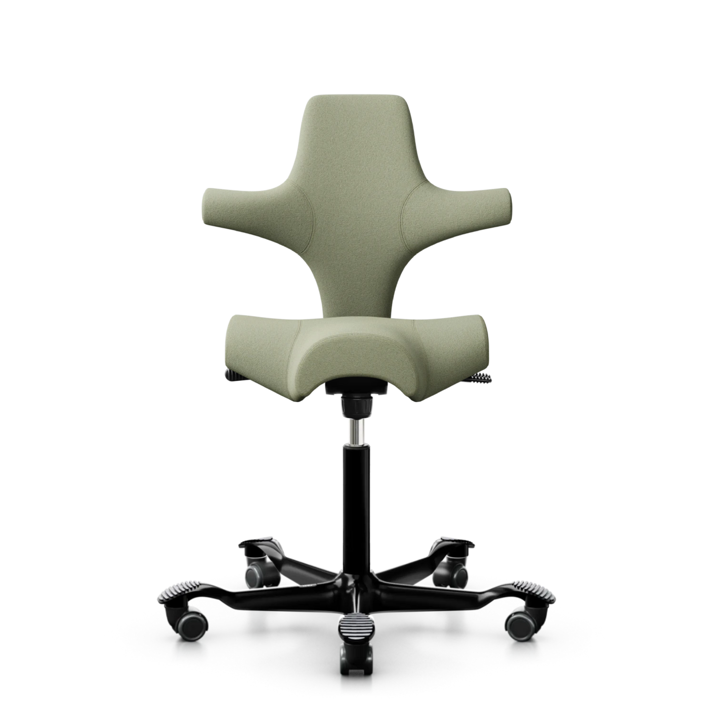 HÅG Capisco 8106 - CPT5101 Verde grisáceo / Gris musgo / 200 mm / Ruedas para suelos duros