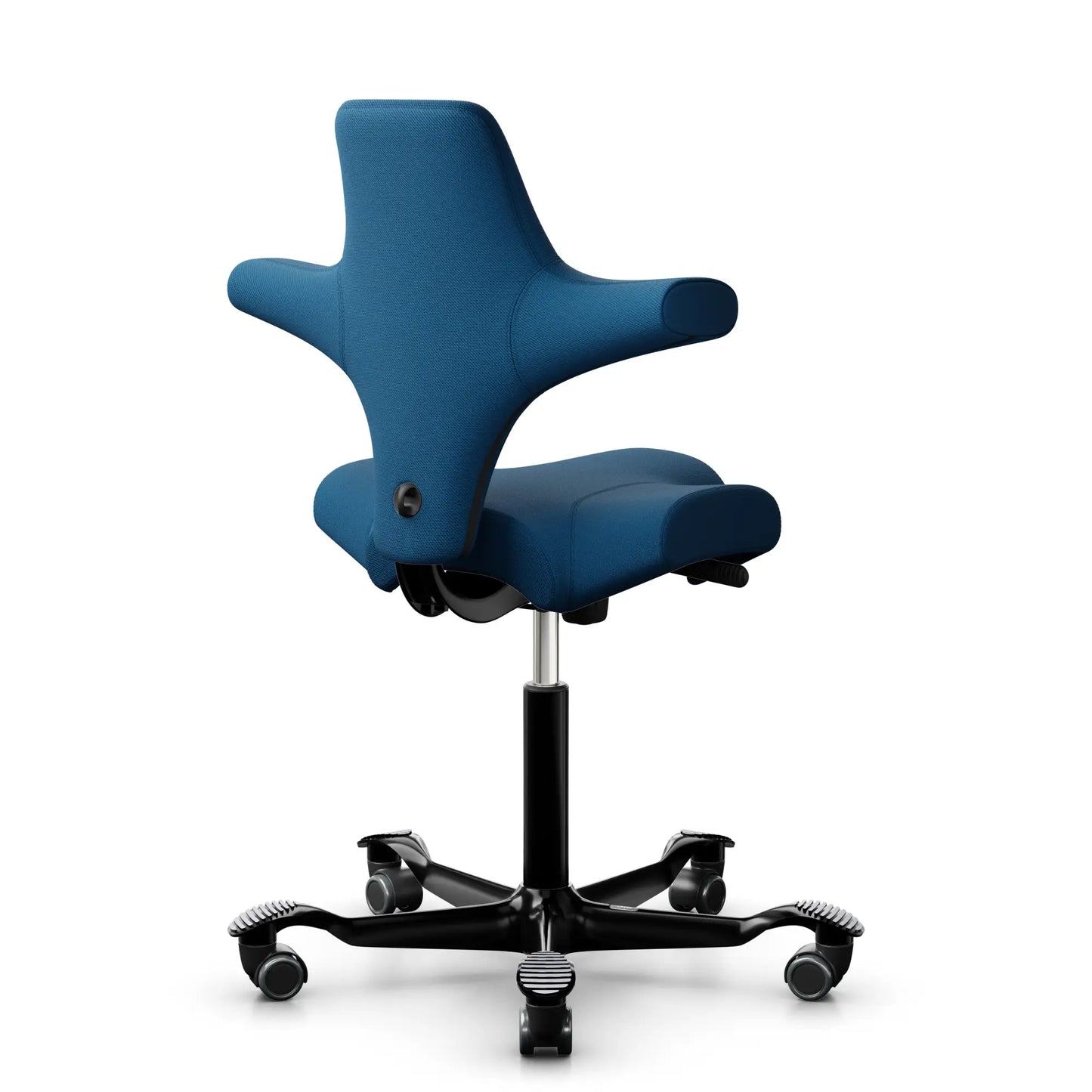 HAG Capisco 8106 - SC66071 Navy Blue / Zwart / 265 mm / Wielen voor zachte vloer (Showroom model)