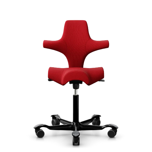 HÅG Capisco 8106 - SC64089 Rouge / Noir / 265 mm / Roulettes universelles (modèle d'exposition)