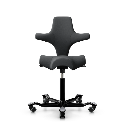 HÅG Capisco 8106 - SC60134 Dark Grey / Black / 200 mm / Wheels for Hard Floors (Showroom Model)