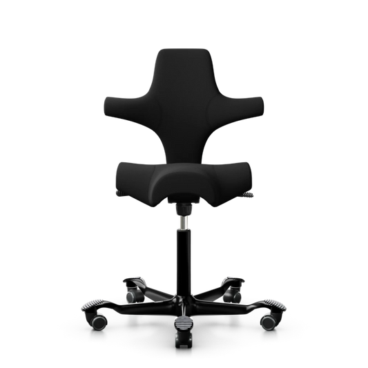 HÅG Capisco 8106 –  EXR009/ Schwarz / 200 mm / Rollen für Hartböden (Ausstellungsmodell)