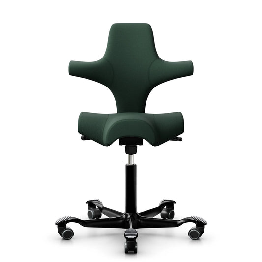 HÅG Capisco 8106 - SC68209 Dark Green / Black / 200 mm / Wheels for hard floor