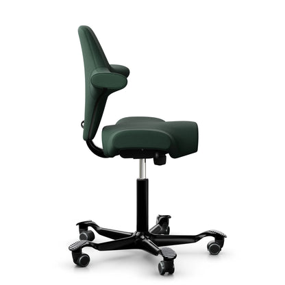 HÅG Capisco 8106 - SC68209 Dark Green / Black / 200 mm / Wheels for hard floor