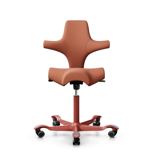 HÅG Capisco 8106 - CPT4301-Coral / Blush Rose / 200 mm / Wheels for hard floors (Showroom model)