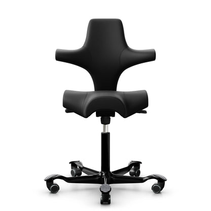 HAG Capisco 8106 - PU215816 Black (Synthetic Leather) / Black / 200 mm / Universal Wheels
