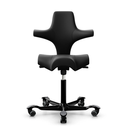 HÅG Capisco 8106 - PU215816 Negro (cuero sintético) / Negro / 200 mm / Ruedas universales