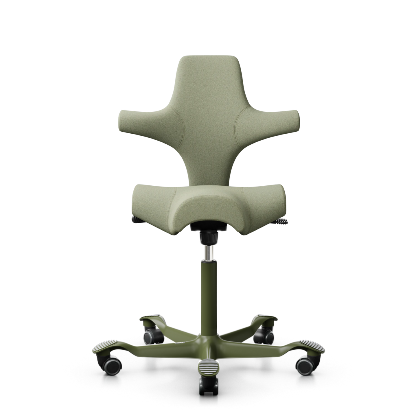 HÅG Capisco 8106 - CPT5101 Green-Grey / Moss Grey / 200 mm / Wheels for hard floor (Showroom Model)