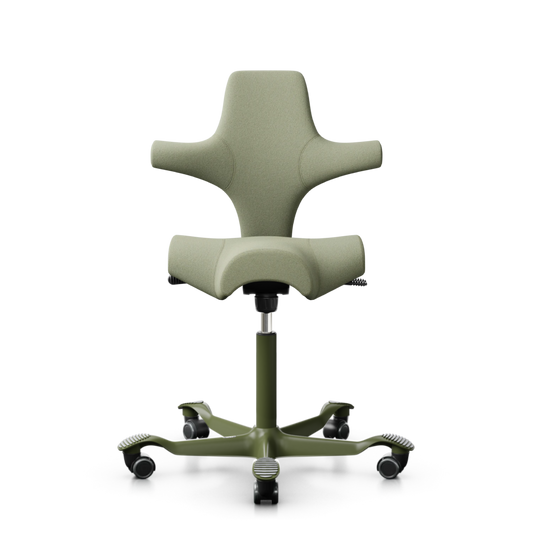 HÅG Capisco 8106 - CPT5101 Green-Grey / Moss Grey / 200 mm / Wheels for hard floor (Showroom Model)