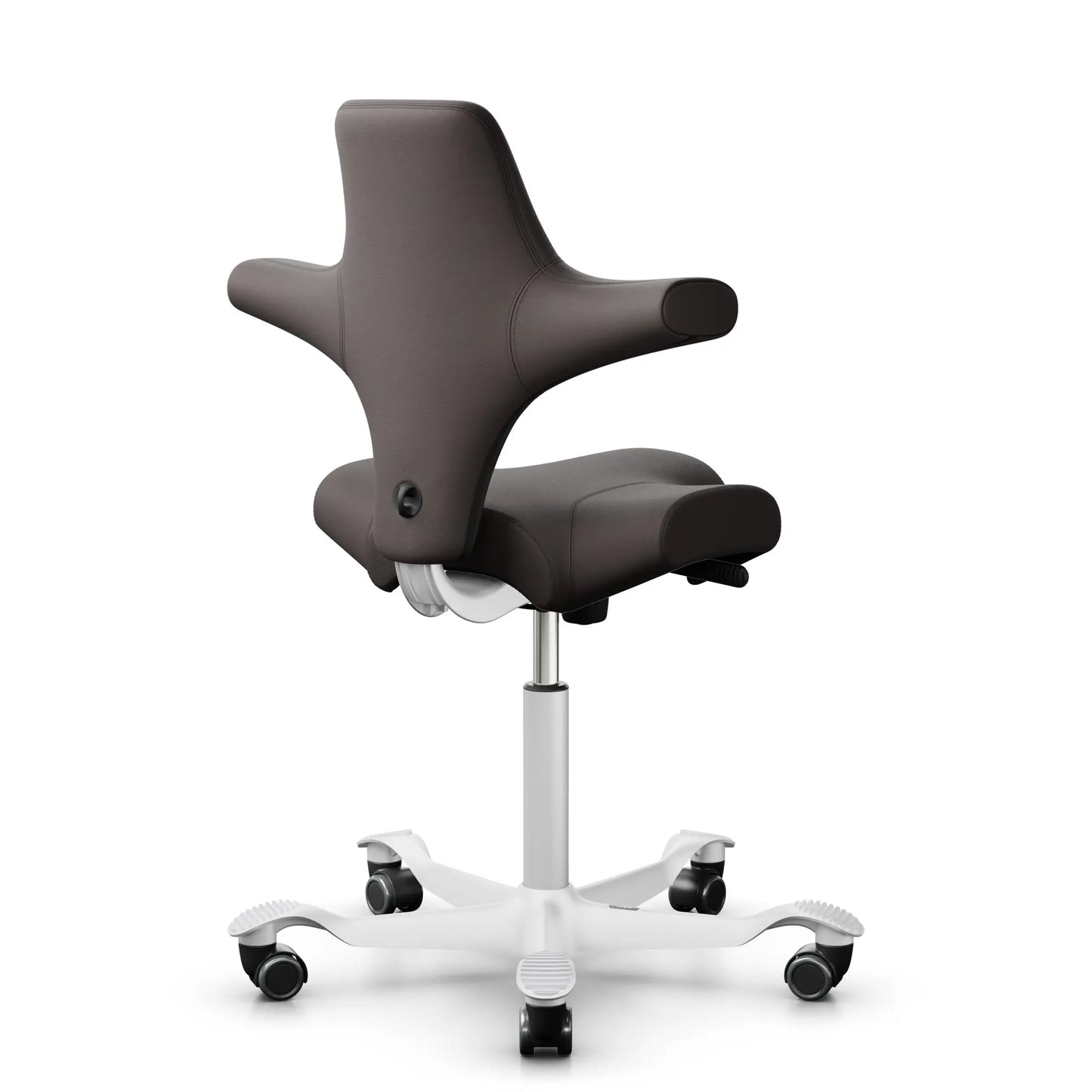 HAG Capisco 8106 - EL93068 Marrone scuro / Bianco / 200 mm / Ruote per pavimenti duri (Modello showroom)