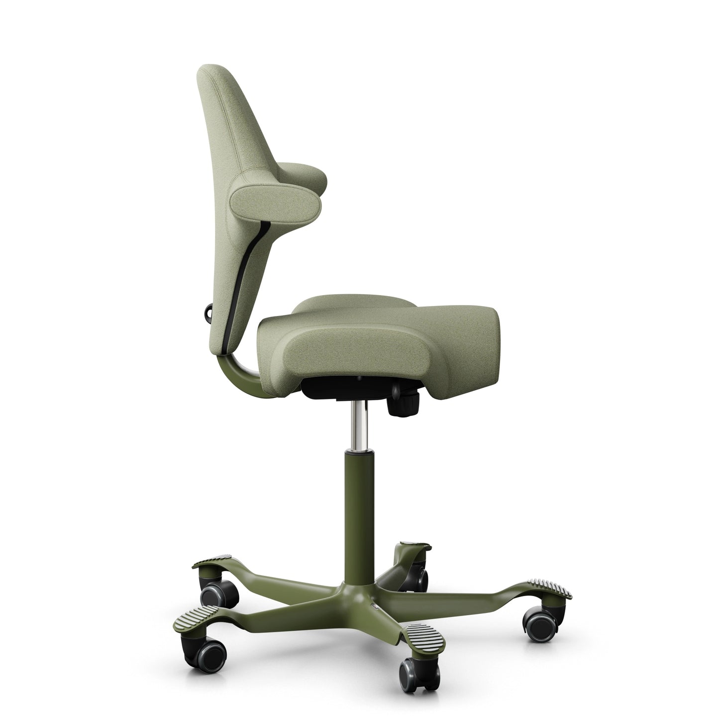 HÅG Capisco 8106 - CPT5101 Green-Grey / Moss Grey / 200 mm / Wheels for hard floor