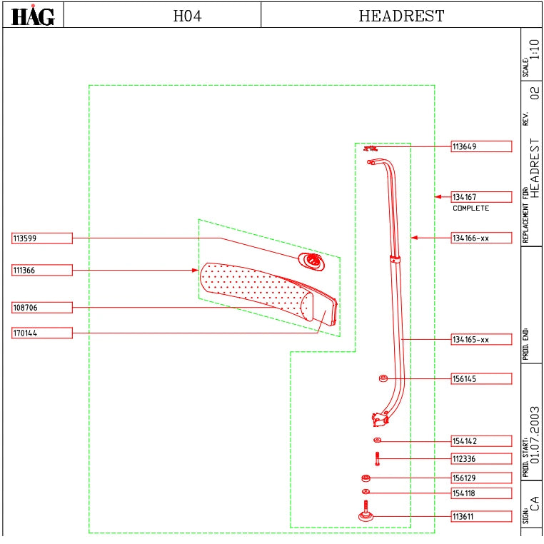 HÅG H04 Spare Parts
