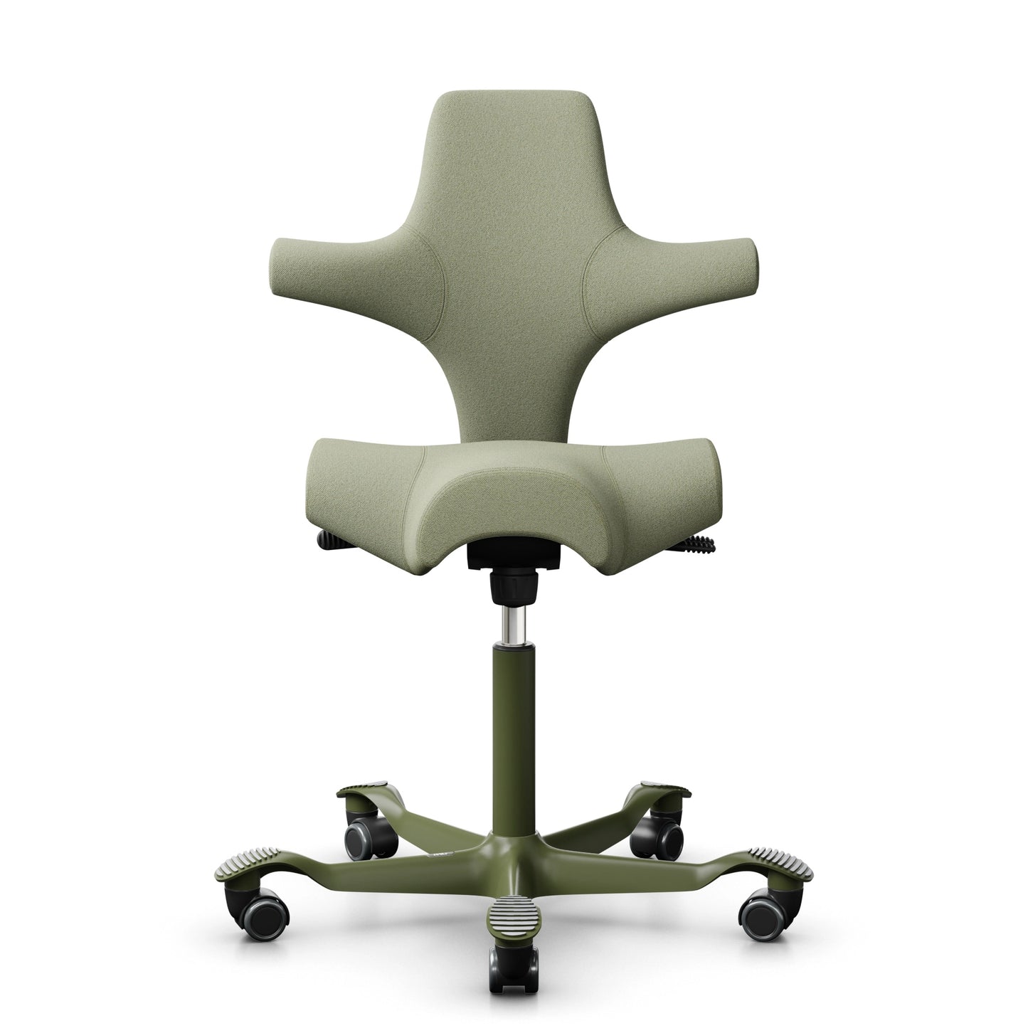 HÅG Capisco 8106 - CPT5101 Green-Grey / Moss Grey / 200 mm / Wheels for hard floor