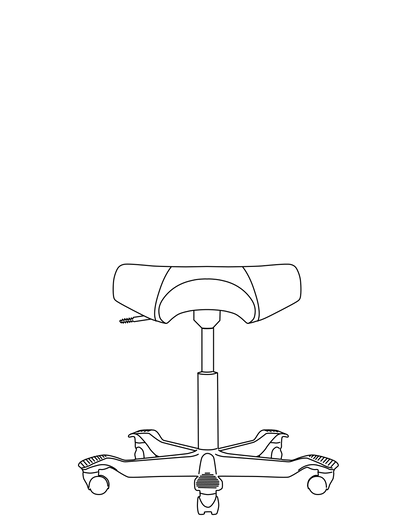 HÅG Capisco 8105 – line drawing; your chosen fabric and colours are listed in the order details