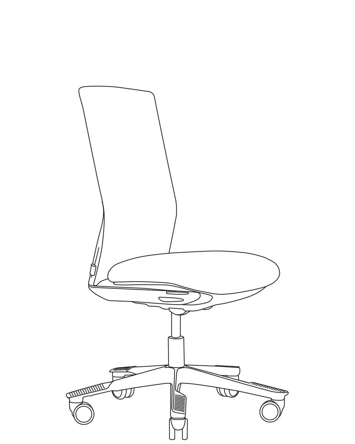 Line drawing of the HÅG Futu 1200-S