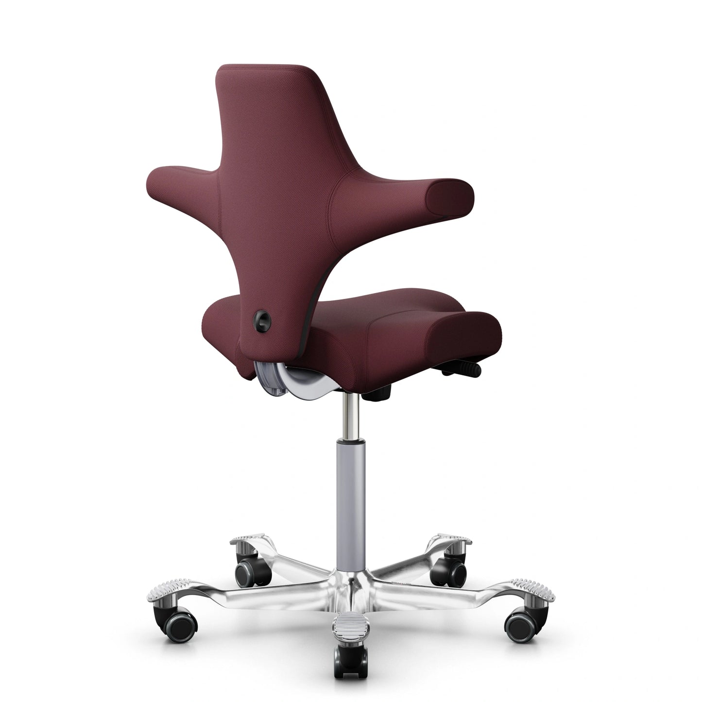 HÅG Capisco 8106 - STT682 Chestnut / Silver / Polished Alu Footbase / 200 mm / Universal Wheels (Showroom Model)
