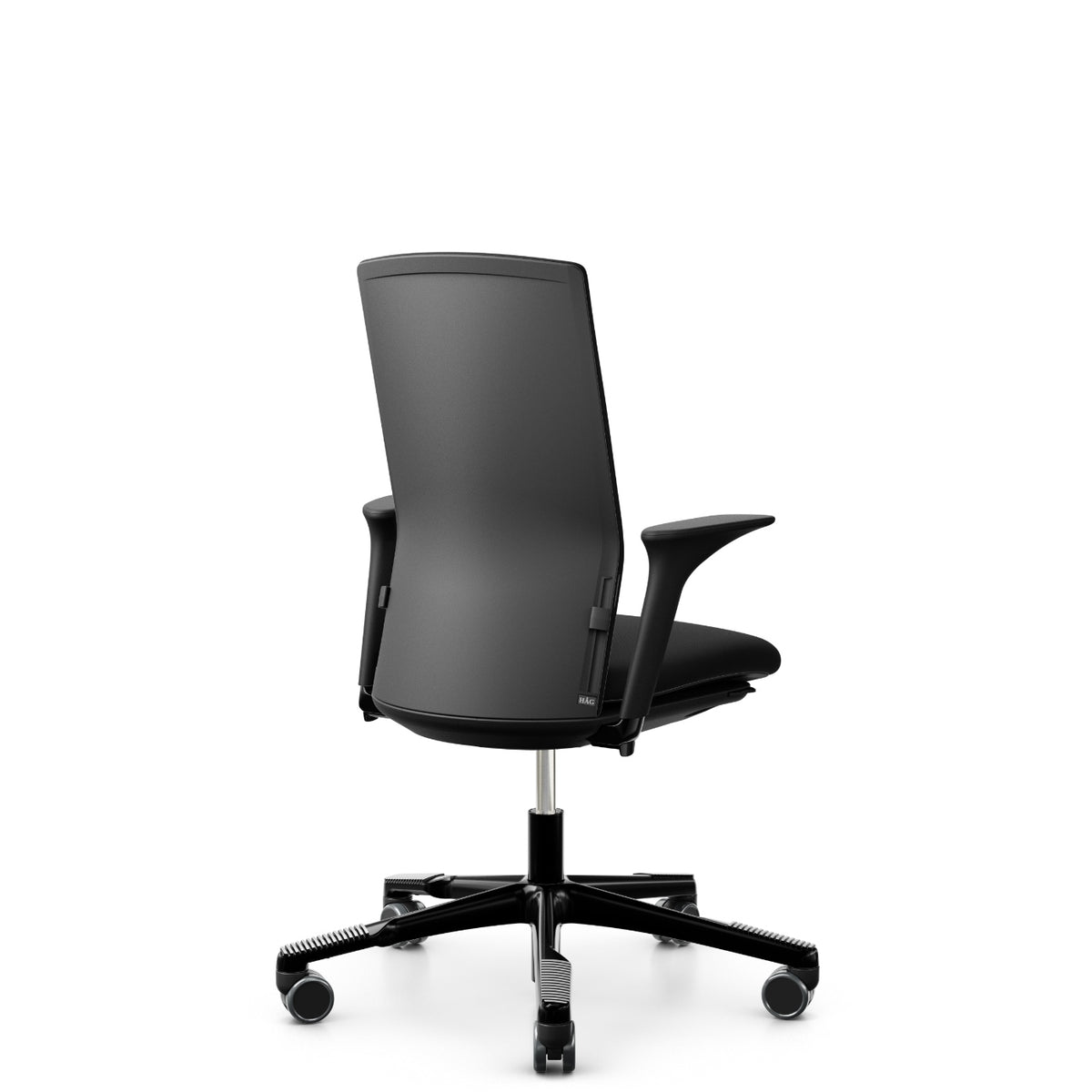 HÅG Futu 1200-S in FutuKnit Night, black frame, armrests, back view