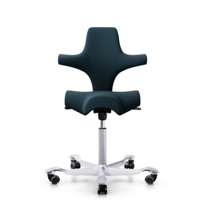 HÅG Capisco 8106 - SC66194 Blau / Silber / 265 mm / Ruedas para suelos duros (Modelo de Exposición)