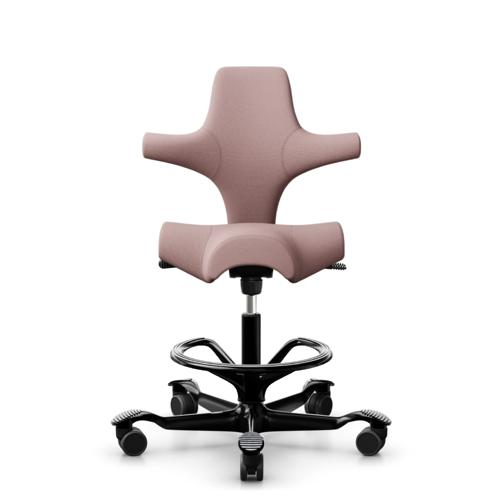 HÅG Capisco 8106 -  SC65117 Blush / Black / 200 mm / Universal Wheels / Footring (Showroom model)
