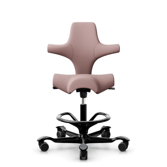 HÅG Capisco 8106 -  SC65117 Blush / Black / 200 mm / Universal Wheels / Footring (Showroom model)