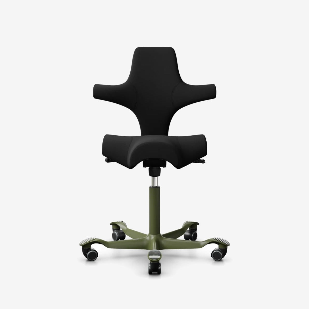 HÅG Capisco 8106, Xtreme Schwarz (EXR009), Gestell Moss Grey