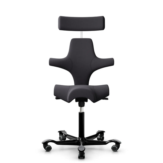 HÅG Capisco 8107 - Charcoal (EXR145) / Black / 200 mm / Wheels for hard floors (Showroom model)
