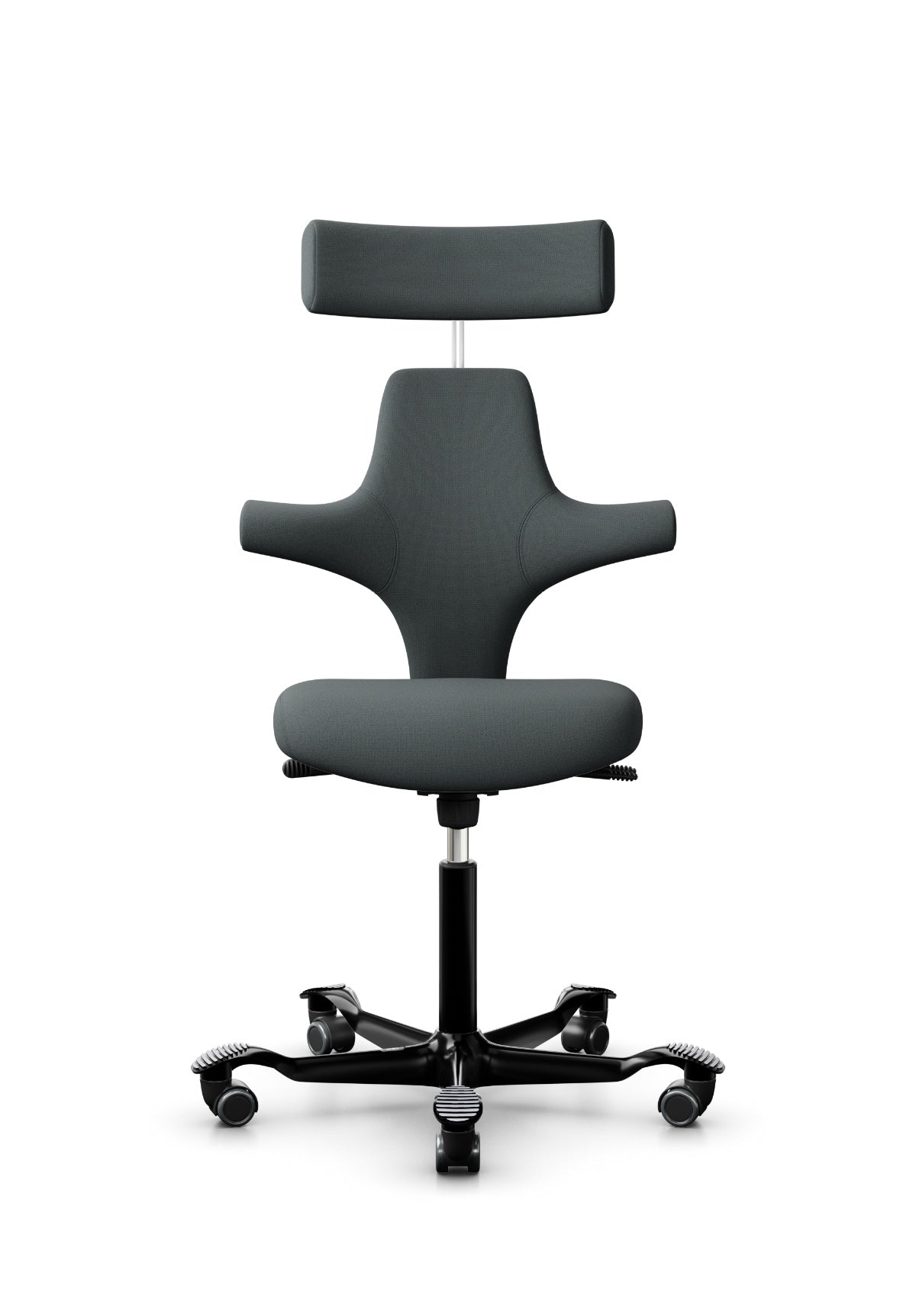 HÅG Capisco 8127 ergonomic office chair with flat seat and headrest