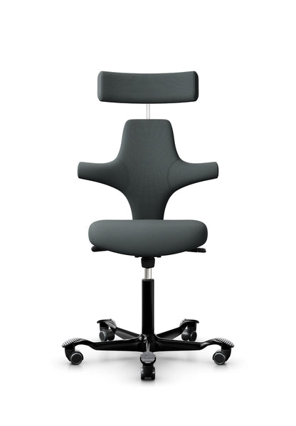 HÅG Capisco 8127 ergonomic office chair with flat seat and headrest