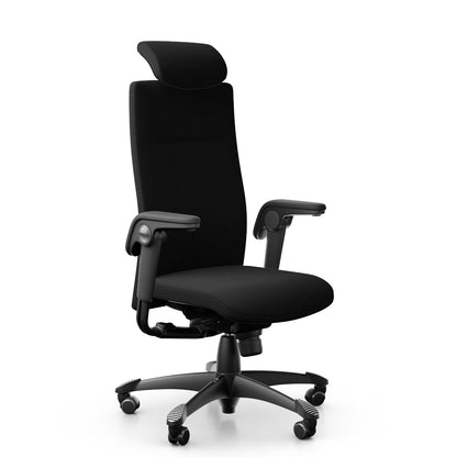 HÅG Tribute 9031 in black, three-quarter view