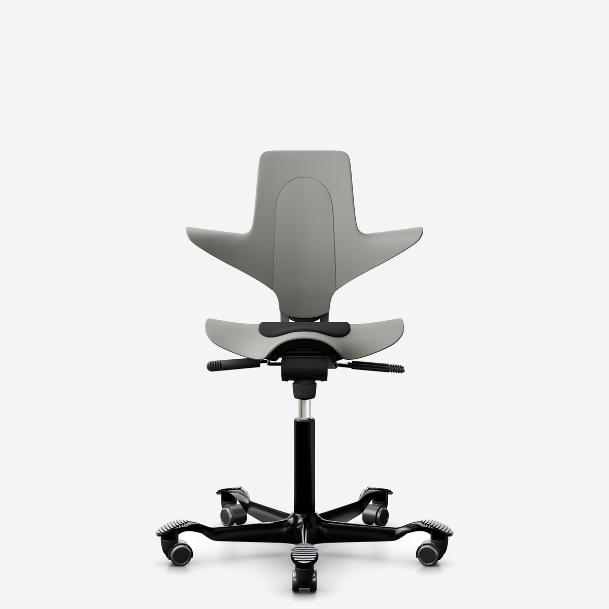 HÅG Capisco Puls 8010 ergonomic saddle office chair in Clay, black base