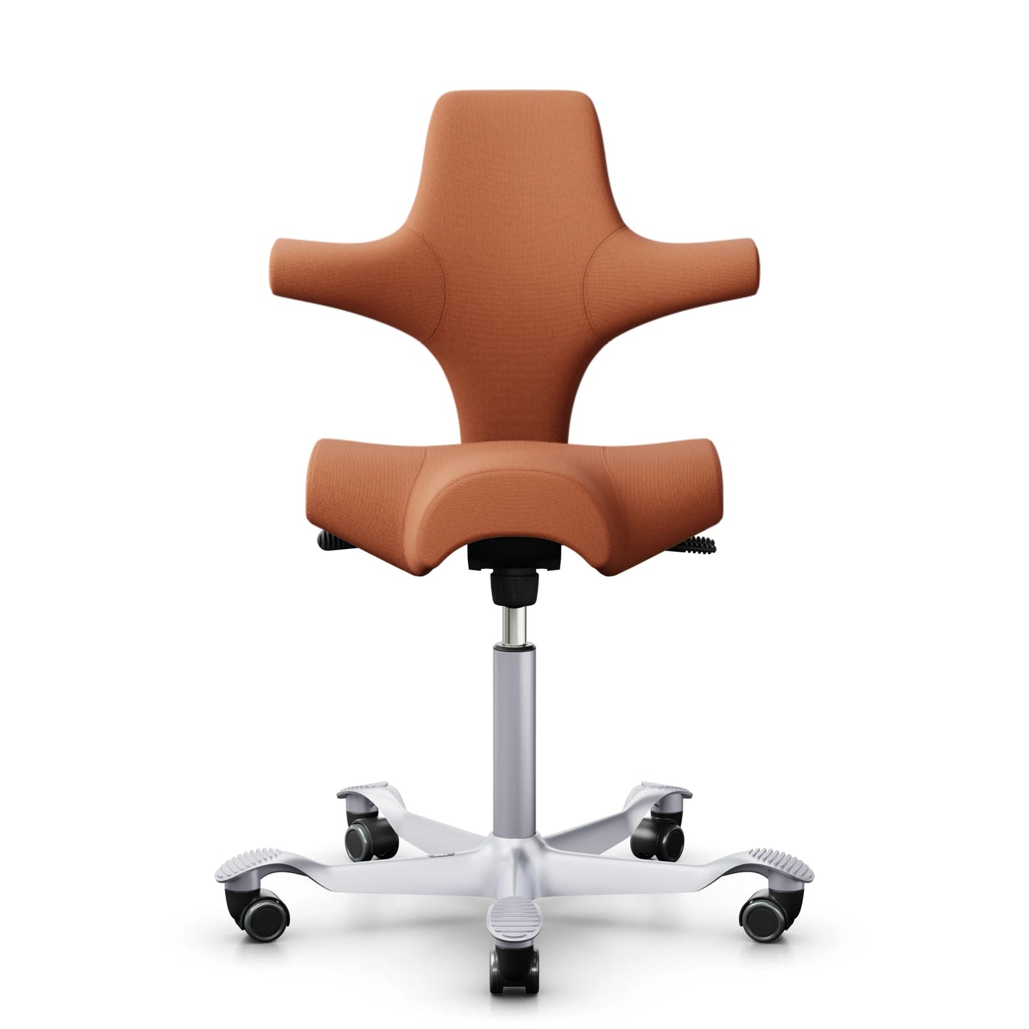HAG Capisco 8106 - SC63102 Terracota / Silber / 200 mm / Rollen für Hartböden