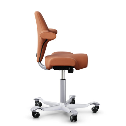 HAG Capisco 8106 - SC63102 Terracota / Silber / 200 mm / Rollen für Hartböden