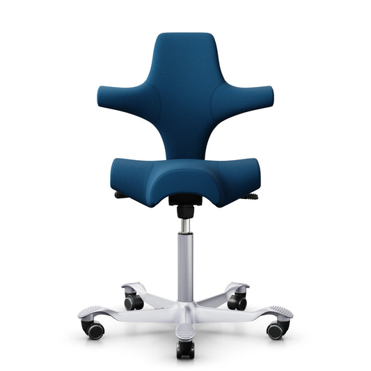 HÅG Capisco 8106 - SC66071 Navy Blue / Silver / 200 mm / Wheels for hard floor