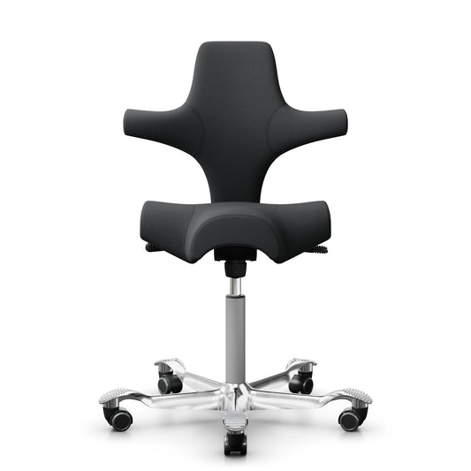 HÅG Capisco 8106 - SC60051 Charcoal / Silver / Polished Alu Footbase / 200 mm / Wheels for hard floors (Showroom Model)