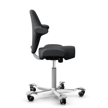 HÅG Capisco 8106 - SC60051 Charcoal / Silver / Polished Alu Footbase / 200 mm / Wheels for hard floors (Showroom Model)