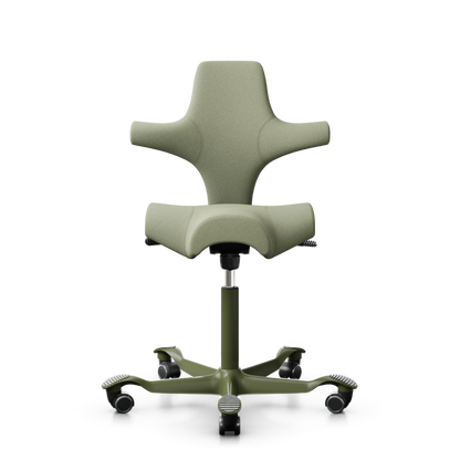 HÅG Capisco 8106 - CPT5101 Green-Grey / Moss Grey / 200 mm / Wheels for hard floor
