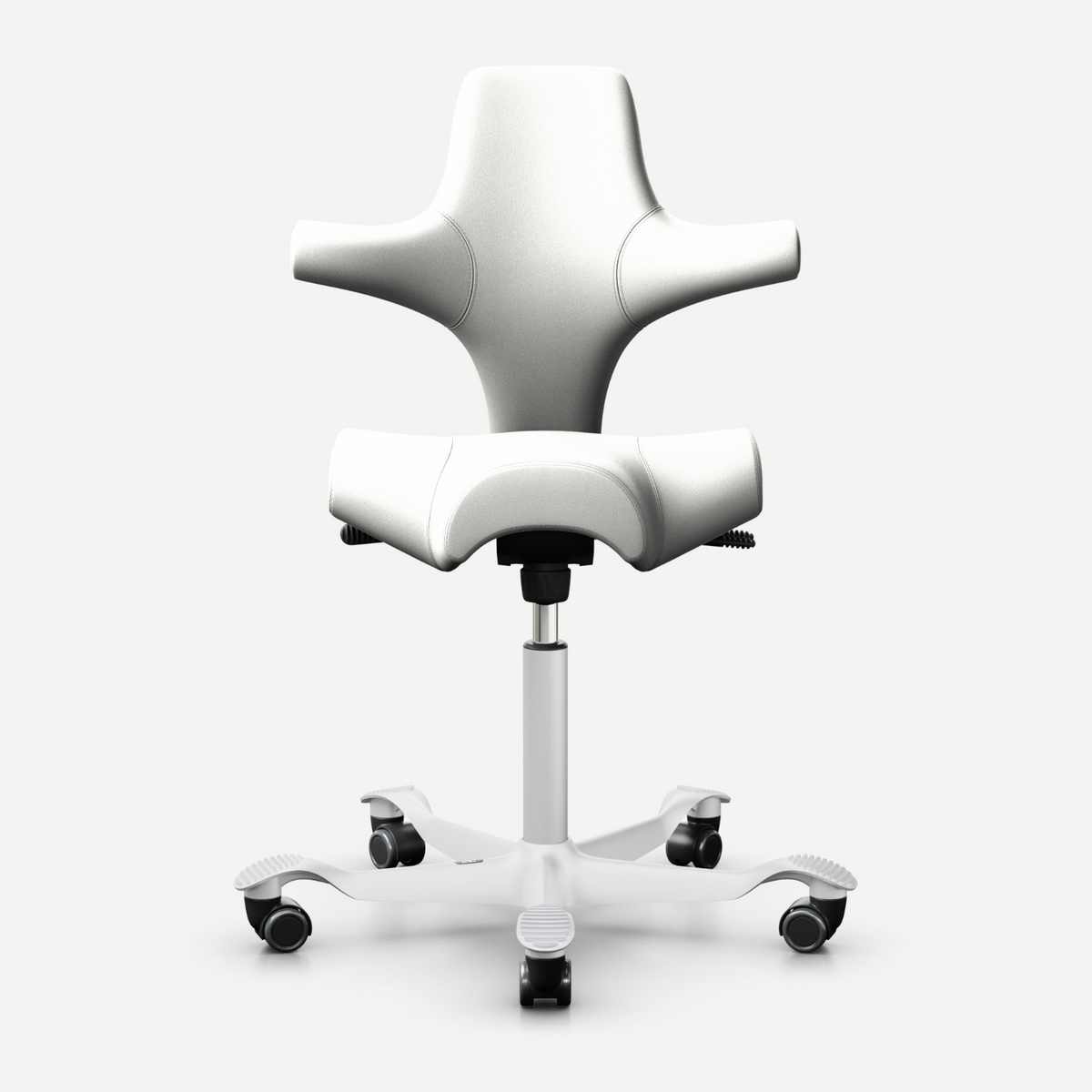 HÅG Capisco 8106 Medical in Valencia Biosense Pure White faux leather with white frame