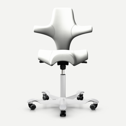 HÅG Capisco 8106 Medical in Valencia Biosense Pure White faux leather with white frame