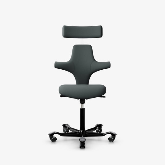 HÅG Capisco 8127 ergonomic office chair with flat seat and headrest