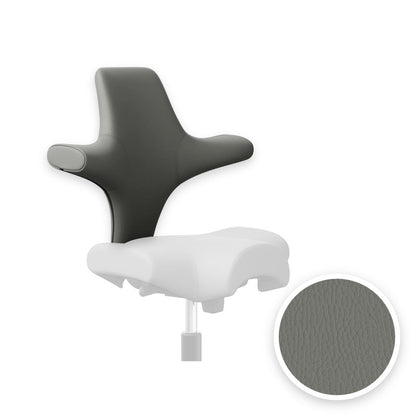 HÅG Capisco backrest cover in Paloma Soft leather Warm grey ATG55115