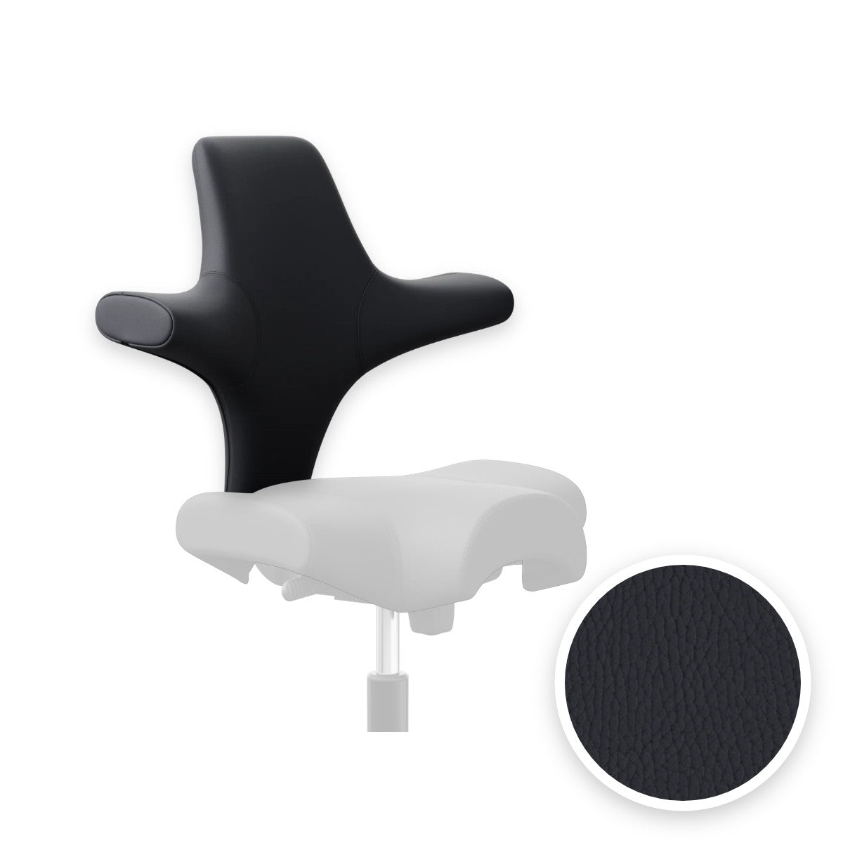 HÅG Capisco backrest cover in Paloma Soft leather Charcoal ATG55185
