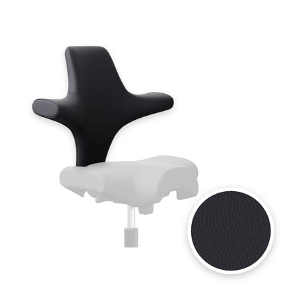 HÅG Capisco backrest cover in Paloma Soft leather Charcoal ATG55185