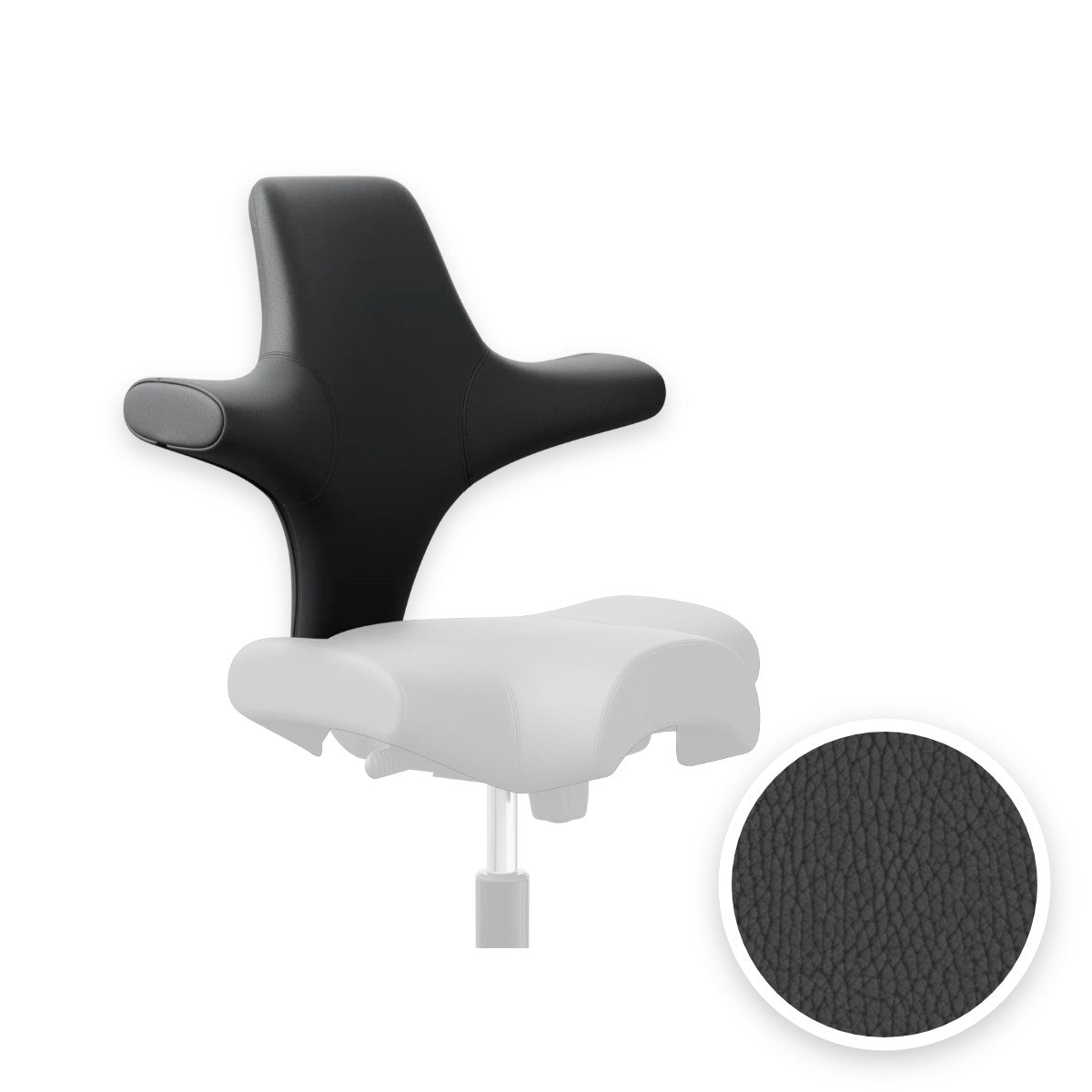 HÅG Capisco backrest cover in Paloma Soft leather Grey ATG55206