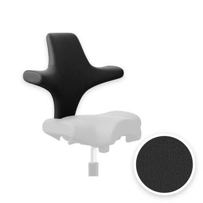 HÅG Capisco backrest cover in Paloma Soft leather Black ATG56100