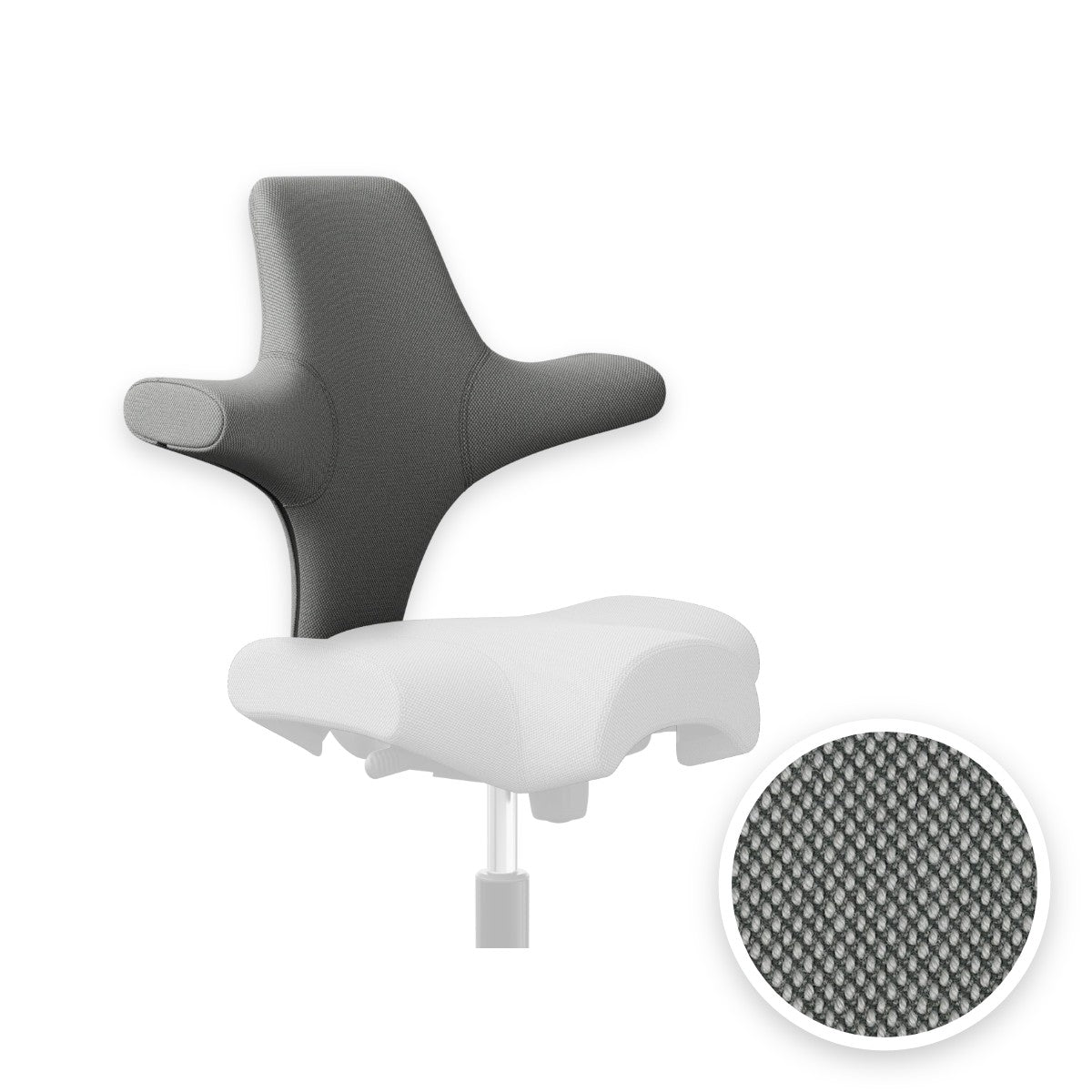 HÅG Capisco backrest cover in Steelcut Trio 3 Light grey STT133