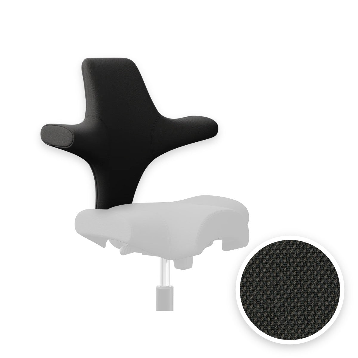 HÅG Capisco backrest cover in Steelcut Trio 3 Charcoal STT383