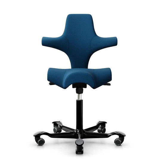 HAG Capisco 8106 - SC66071 Bleu marine / Noir / 265 mm / Roulettes pour tapis (modèle d'exposition)