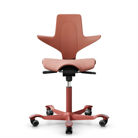 HAG Capisco Puls 8020 - Rosehip / SC64213 Light blush / Blush Rose / 200 mm / Roulettes pour sols durs